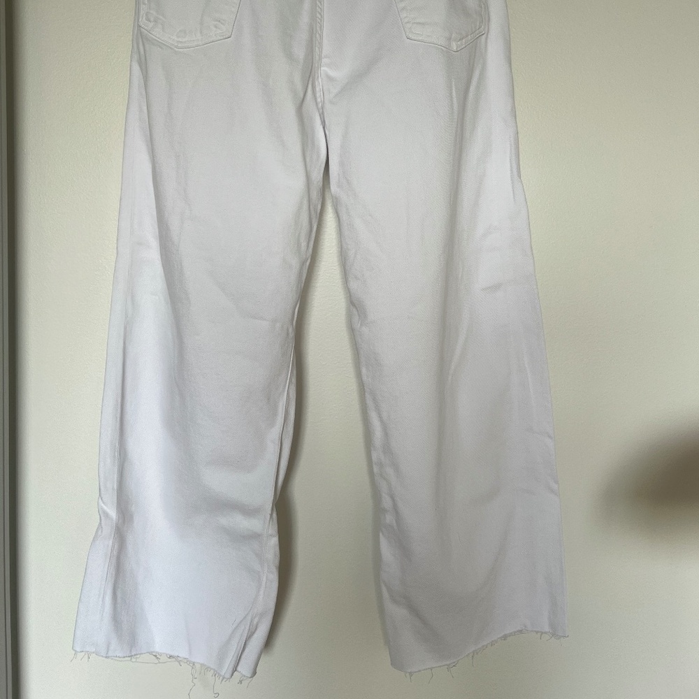 AG Jeans Hattie High Rise Raw Hem Ankle Barrel in Gallery White Size 28 - Picture 7 of 7